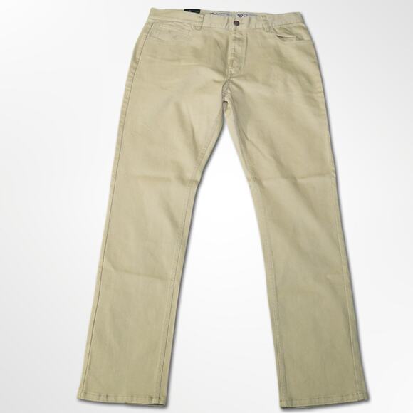 LRG Tan Slim Straight Fit Five-Pocket Jeans - 38x34 NWT - Picture 1 of 2